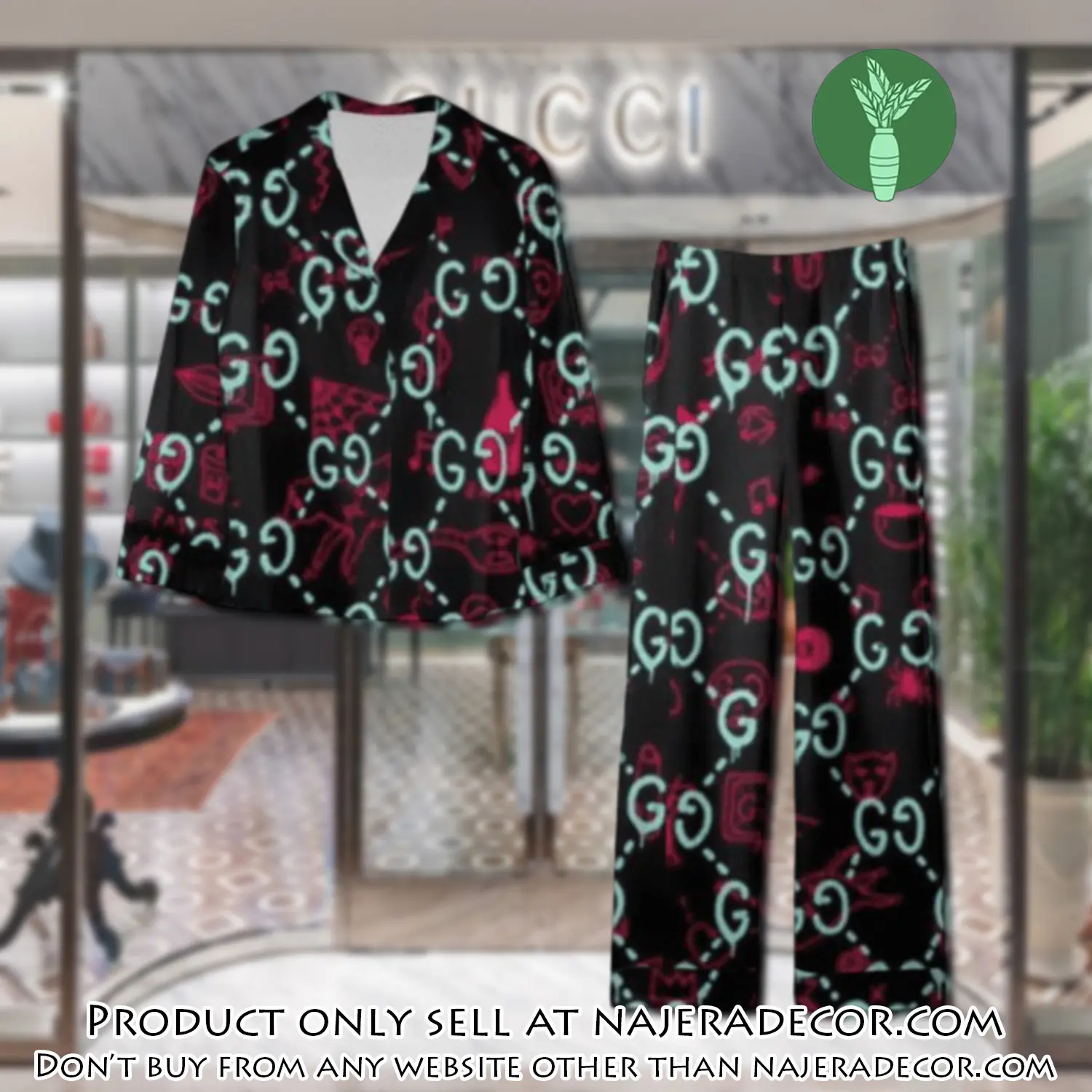 Trending luxury gc satin pajama set pjs1065 njr3811952